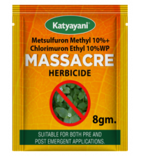 Katyayani Massacre - Metsulfuron Methyl 10% + Chlorimuron ethyl 10% WP 8 grams